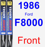 Front Wiper Blade Pack for 1986 Ford F8000 - Vision Saver