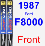 Front Wiper Blade Pack for 1987 Ford F8000 - Vision Saver