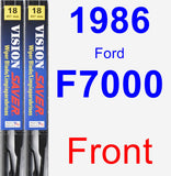 Front Wiper Blade Pack for 1986 Ford F7000 - Vision Saver