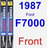Front Wiper Blade Pack for 1987 Ford F7000 - Vision Saver