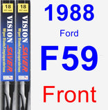 Front Wiper Blade Pack for 1988 Ford F59 - Vision Saver