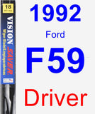 Driver Wiper Blade for 1992 Ford F59 - Vision Saver