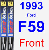 Front Wiper Blade Pack for 1993 Ford F59 - Vision Saver