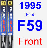 Front Wiper Blade Pack for 1995 Ford F59 - Vision Saver