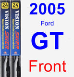 Front Wiper Blade Pack for 2005 Ford GT - Vision Saver