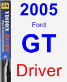 Driver Wiper Blade for 2005 Ford GT - Vision Saver