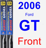Front Wiper Blade Pack for 2006 Ford GT - Vision Saver