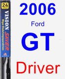 Driver Wiper Blade for 2006 Ford GT - Vision Saver