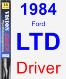 Driver Wiper Blade for 1984 Ford LTD - Vision Saver