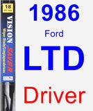 Driver Wiper Blade for 1986 Ford LTD - Vision Saver