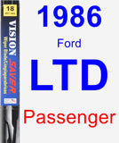 Passenger Wiper Blade for 1986 Ford LTD - Vision Saver
