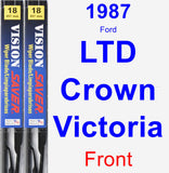Front Wiper Blade Pack for 1987 Ford LTD Crown Victoria - Vision Saver