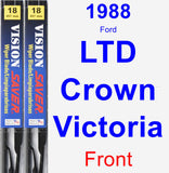 Front Wiper Blade Pack for 1988 Ford LTD Crown Victoria - Vision Saver