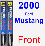 Front Wiper Blade Pack for 2000 Ford Mustang - Vision Saver