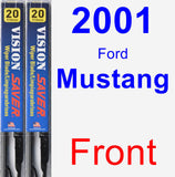 Front Wiper Blade Pack for 2001 Ford Mustang - Vision Saver