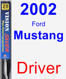 Driver Wiper Blade for 2002 Ford Mustang - Vision Saver
