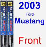 Front Wiper Blade Pack for 2003 Ford Mustang - Vision Saver