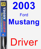 Driver Wiper Blade for 2003 Ford Mustang - Vision Saver