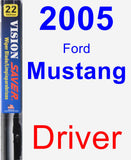 Driver Wiper Blade for 2005 Ford Mustang - Vision Saver