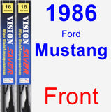 Front Wiper Blade Pack for 1986 Ford Mustang - Vision Saver