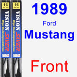 Front Wiper Blade Pack for 1989 Ford Mustang - Vision Saver