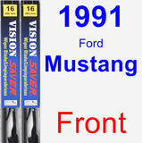 Front Wiper Blade Pack for 1991 Ford Mustang - Vision Saver
