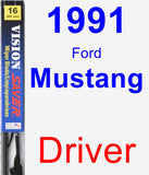 Driver Wiper Blade for 1991 Ford Mustang - Vision Saver