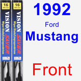 Front Wiper Blade Pack for 1992 Ford Mustang - Vision Saver
