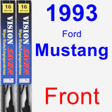 Front Wiper Blade Pack for 1993 Ford Mustang - Vision Saver