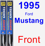 Front Wiper Blade Pack for 1995 Ford Mustang - Vision Saver