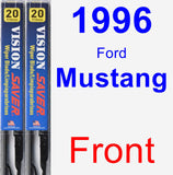 Front Wiper Blade Pack for 1996 Ford Mustang - Vision Saver