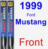 Front Wiper Blade Pack for 1999 Ford Mustang - Vision Saver