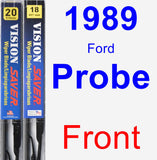 Front Wiper Blade Pack for 1989 Ford Probe - Vision Saver