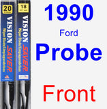 Front Wiper Blade Pack for 1990 Ford Probe - Vision Saver