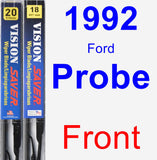Front Wiper Blade Pack for 1992 Ford Probe - Vision Saver