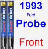 Front Wiper Blade Pack for 1993 Ford Probe - Vision Saver