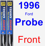 Front Wiper Blade Pack for 1996 Ford Probe - Vision Saver