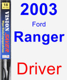 Driver Wiper Blade for 2003 Ford Ranger - Vision Saver