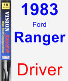 Driver Wiper Blade for 1983 Ford Ranger - Vision Saver