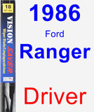 Driver Wiper Blade for 1986 Ford Ranger - Vision Saver