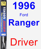 Driver Wiper Blade for 1996 Ford Ranger - Vision Saver