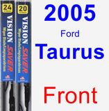 Front Wiper Blade Pack for 2005 Ford Taurus - Vision Saver