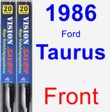 Front Wiper Blade Pack for 1986 Ford Taurus - Vision Saver