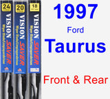 Front & Rear Wiper Blade Pack for 1997 Ford Taurus - Vision Saver