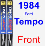 Front Wiper Blade Pack for 1984 Ford Tempo - Vision Saver