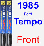 Front Wiper Blade Pack for 1985 Ford Tempo - Vision Saver