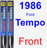 Front Wiper Blade Pack for 1986 Ford Tempo - Vision Saver