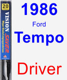 Driver Wiper Blade for 1986 Ford Tempo - Vision Saver