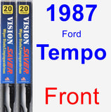 Front Wiper Blade Pack for 1987 Ford Tempo - Vision Saver