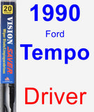 Driver Wiper Blade for 1990 Ford Tempo - Vision Saver